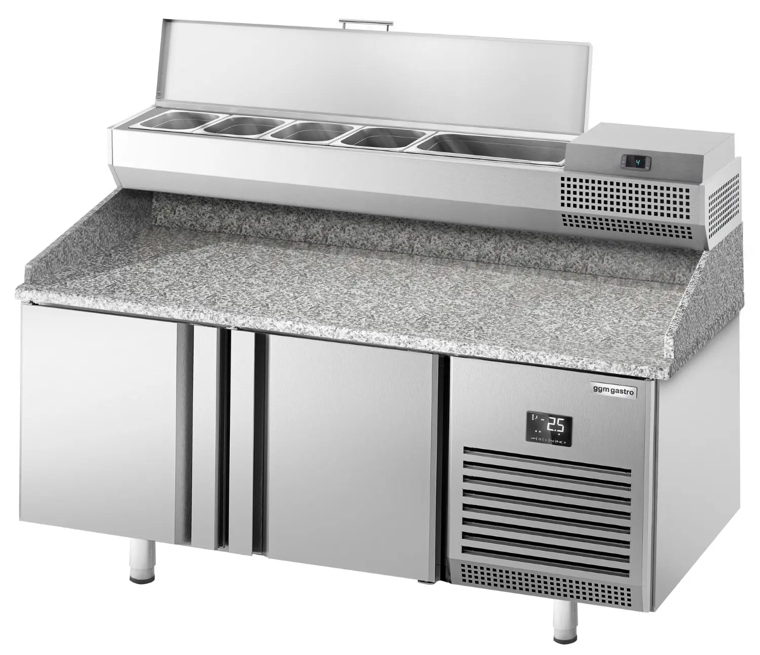 Masa frigorifica pentru pizza GGM Gastro POI178#AEI174 (Inox) - 4