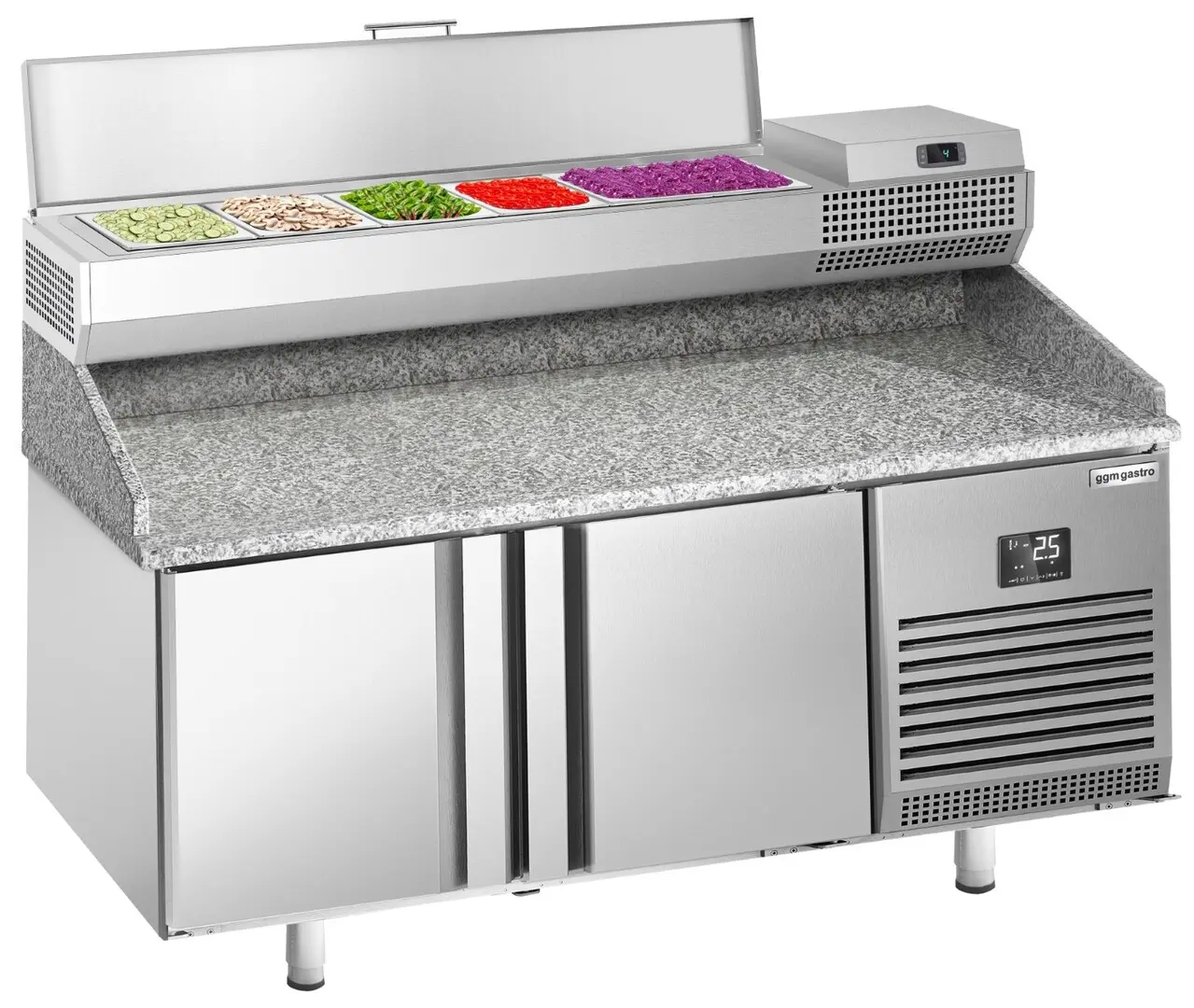 Masa frigorifica pentru pizza GGM Gastro POI178#AEI174 (Inox)