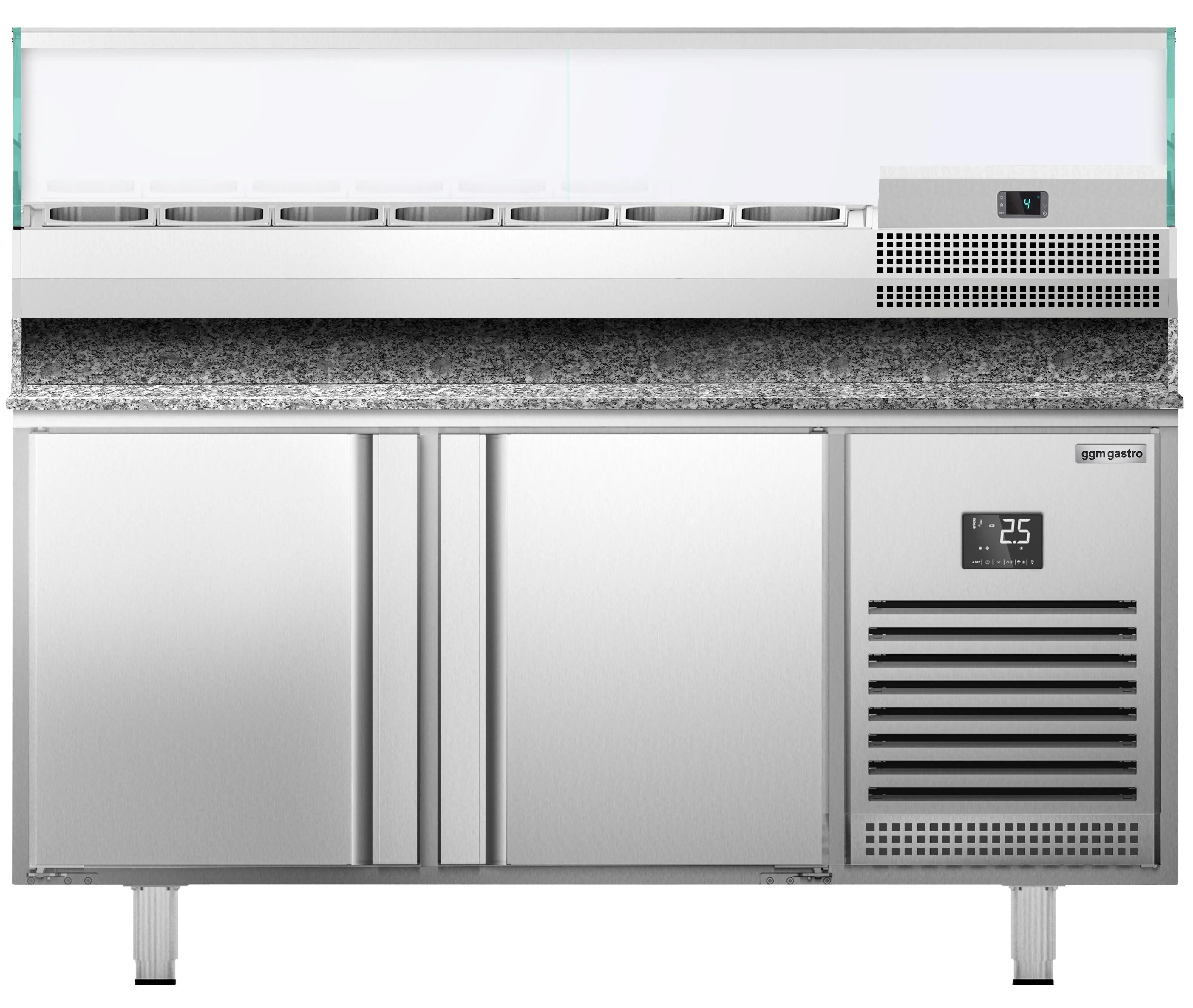 Холодильный стол для пиццы GGM Gastro POI178#AGI173 (Inox) - 3