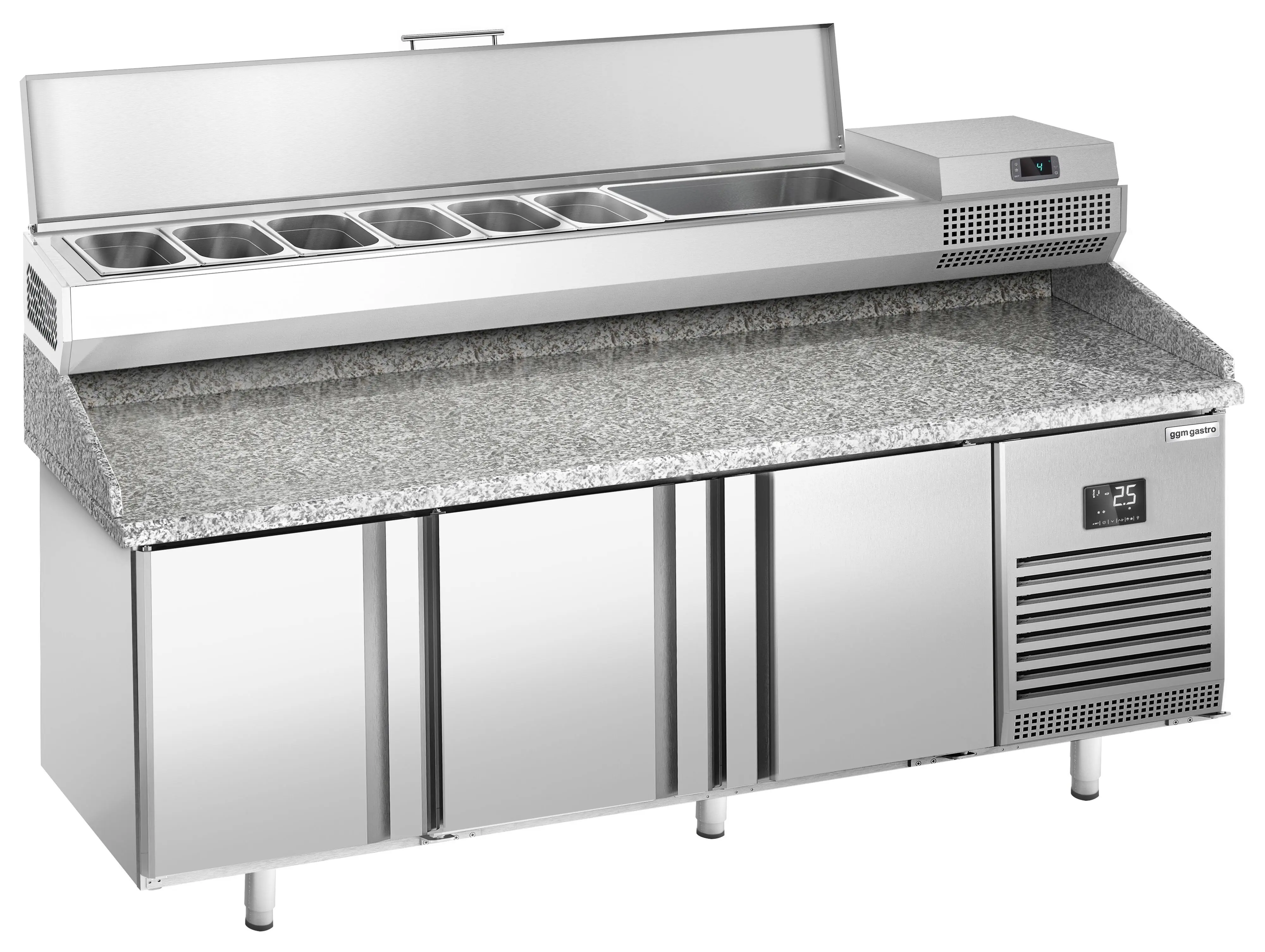 Masa frigorifica pentru pizza GGM Gastro POI207#AEI203 (Inox) - 2