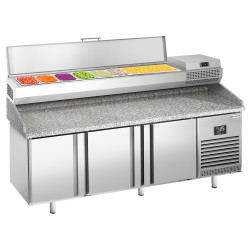 Masa frigorifica pentru pizza GGM Gastro POI207#AEI203 (Inox)