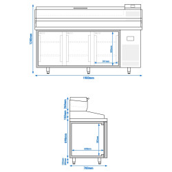 Masa frigorifica pentru pizza GGM Gastro POI207#AEI203 (Inox) Thumb