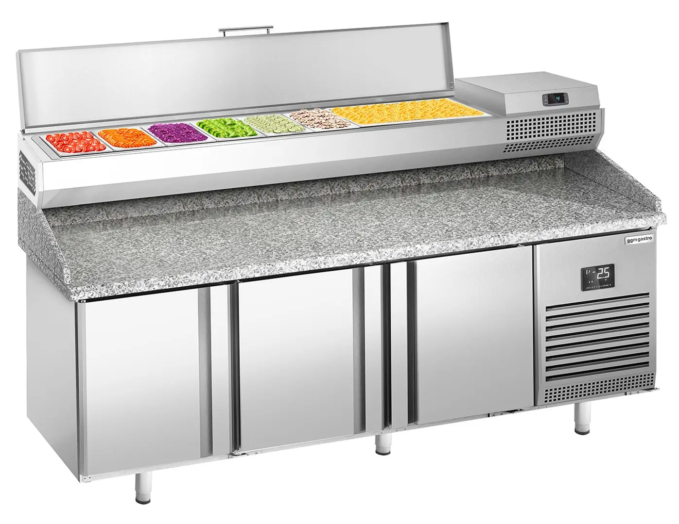 Masa frigorifica pentru pizza GGM Gastro POI207#AEI203 (Inox)