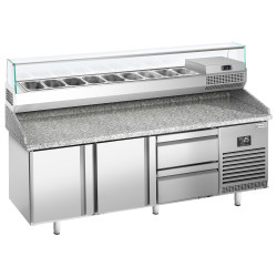 Холодильный стол для пиццы GGM Gastro POI207T2S1212#AGI203 (Inox) Thumb