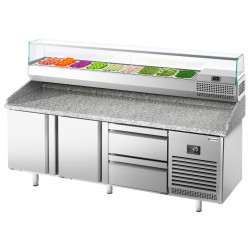 Холодильный стол для пиццы GGM Gastro POI207T2S1212#AGI203 (Inox) Thumb