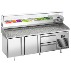 Холодильный стол для пиццы GGM Gastro POI207T2S1212#AGI203 (Inox)