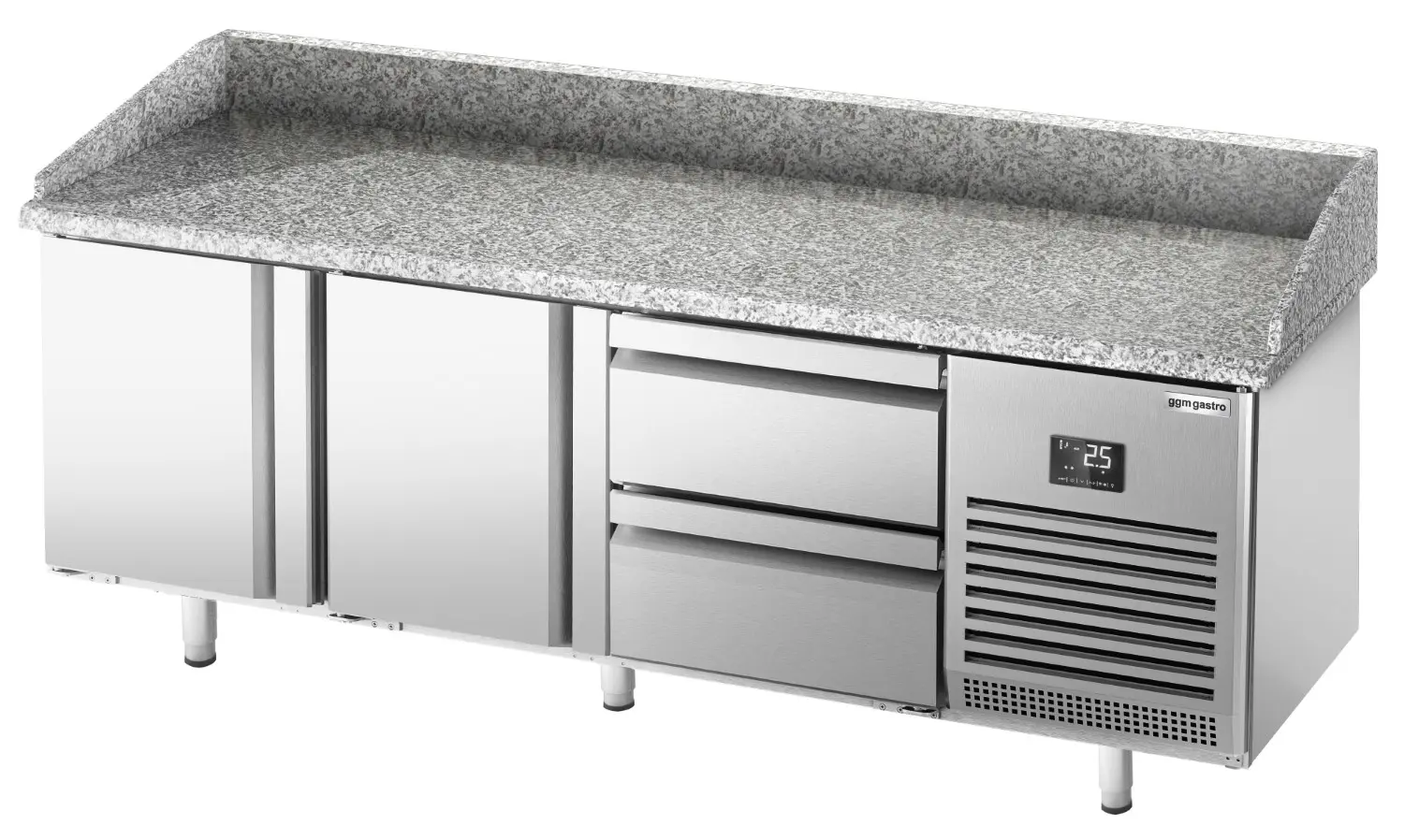 Masa frigorifica pentru pizza GGM Gastro POI207T2S1212 (Inox) - 3