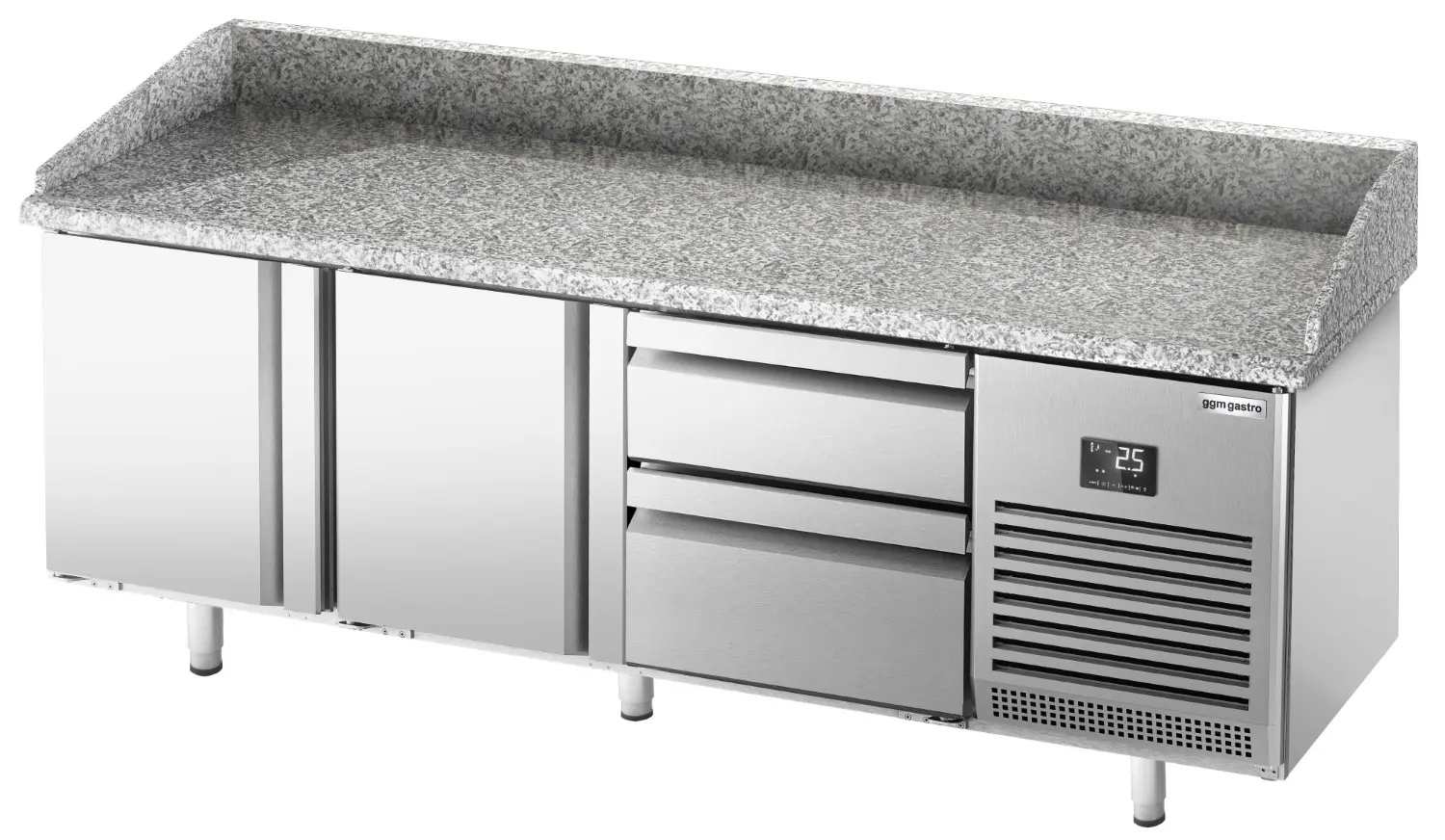 Masa frigorifica pentru pizza GGM Gastro POI207T2S2313 (Inox) - 3