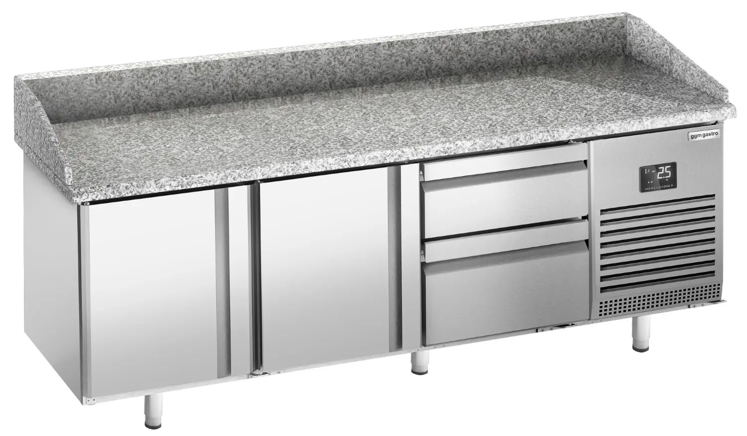 Masa frigorifica pentru pizza GGM Gastro POI207T2S2313 (Inox)