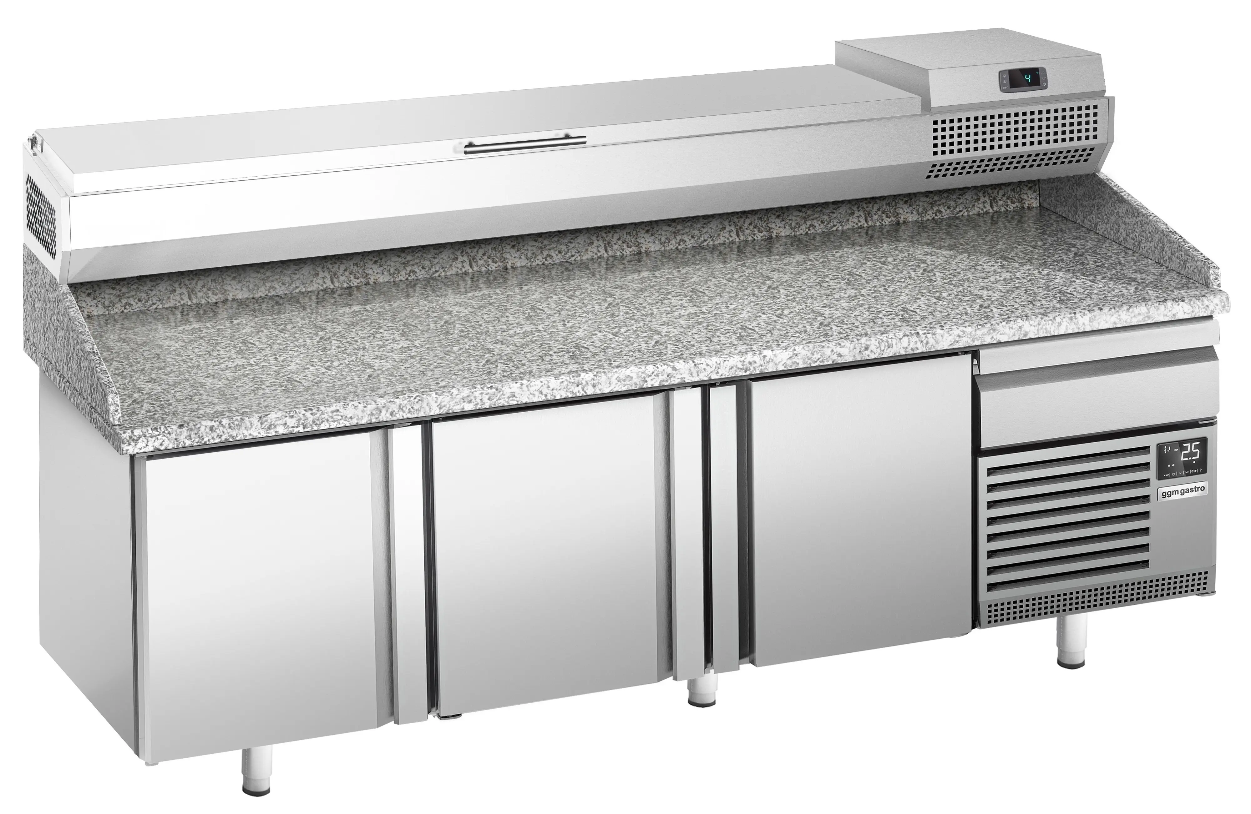 Masa frigorifica pentru pizza GGM Gastro POI238#AEI233 (Inox) - 2