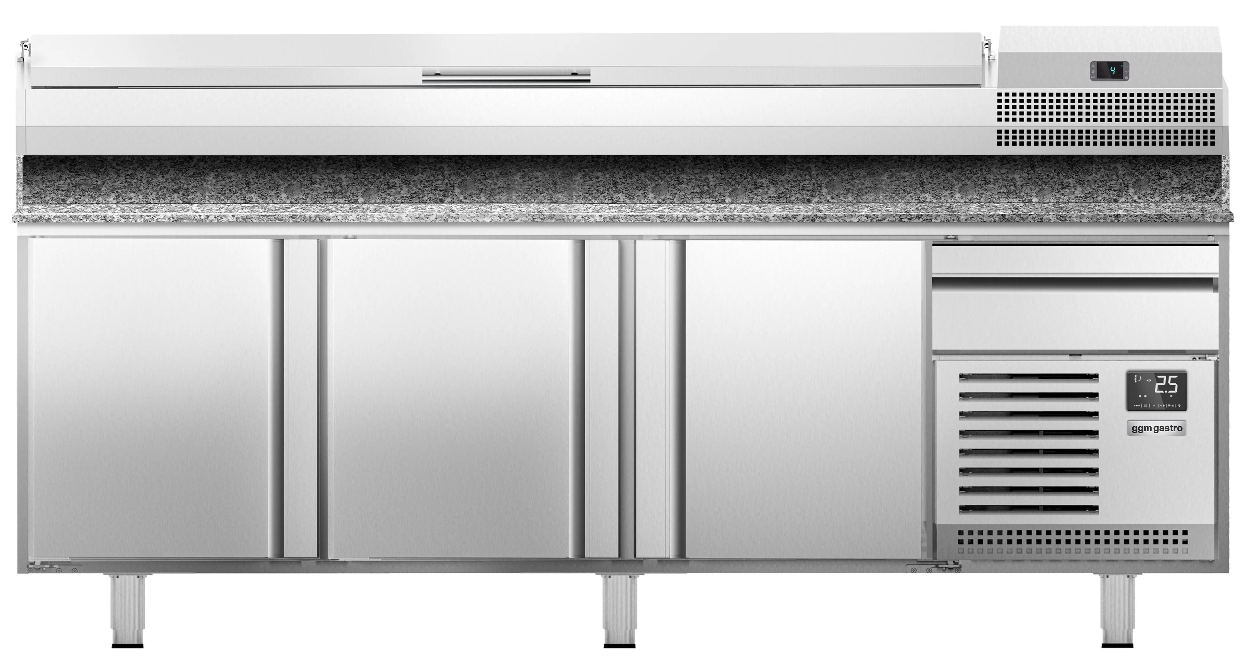 Masa frigorifica pentru pizza GGM Gastro POI238#AEI233 (Inox) - 3