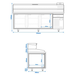 Masa frigorifica pentru pizza GGM Gastro POI238#AEI233 (Inox) Thumb