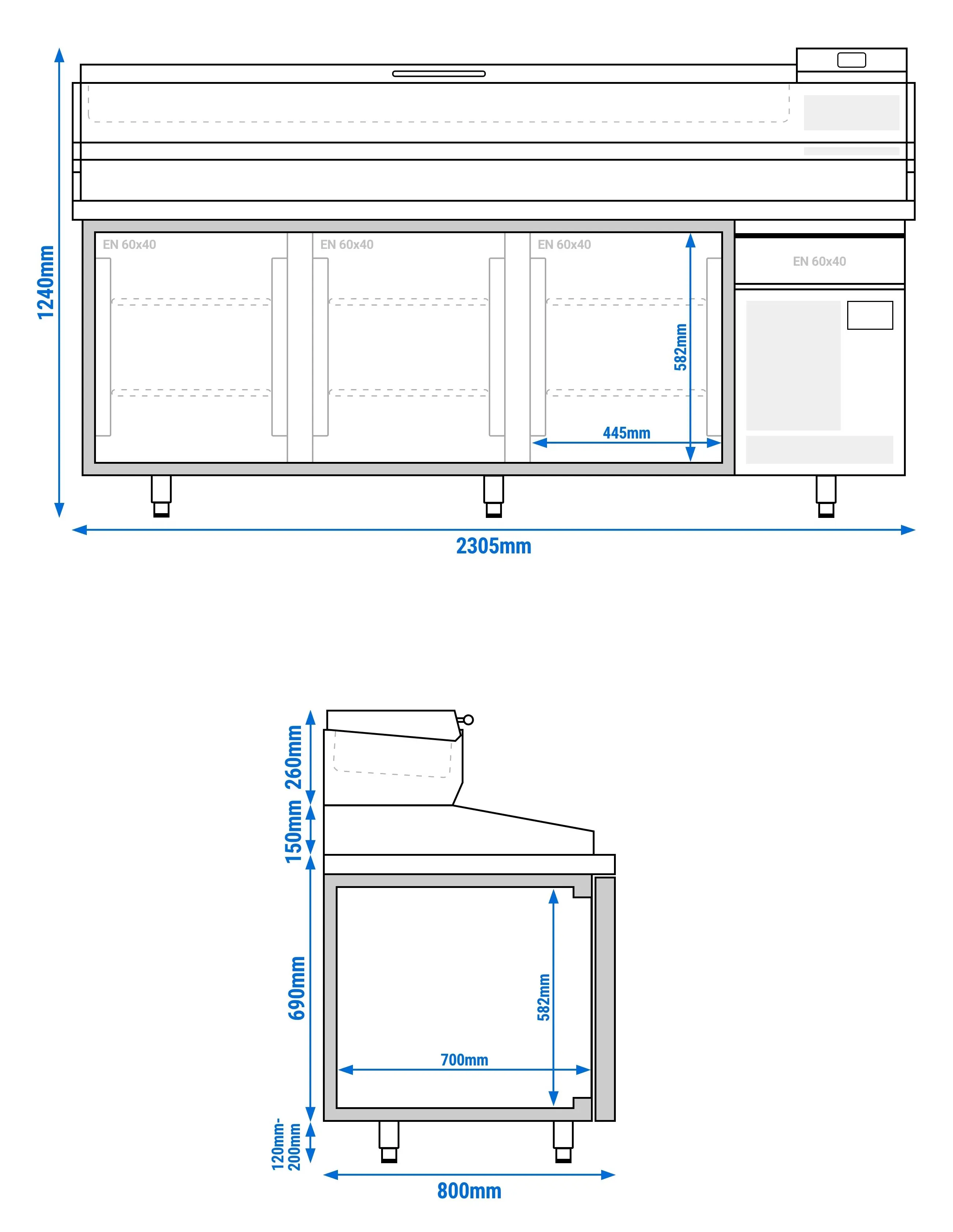 Masa frigorifica pentru pizza GGM Gastro POI238#AEI233 (Inox) - 8