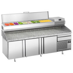 Masa frigorifica pentru pizza GGM Gastro POI238#AEI234 (Inox)