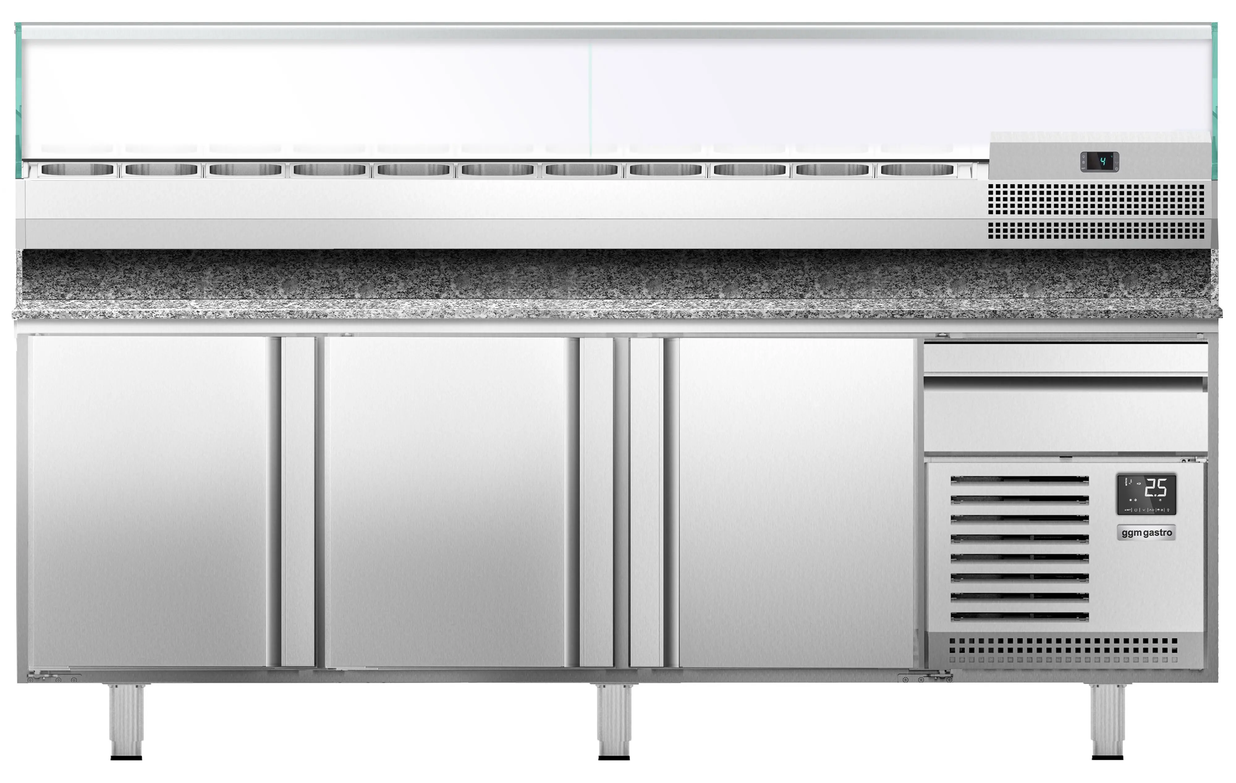 Masa frigorifica pentru pizza GGM Gastro POI238#AGI233 (Inox) - 2