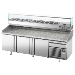 Masa frigorifica pentru pizza GGM Gastro POI238#AGI233 (Inox) Thumb