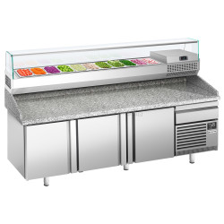 Masa frigorifica pentru pizza GGM Gastro POI238#AGI233 (Inox)