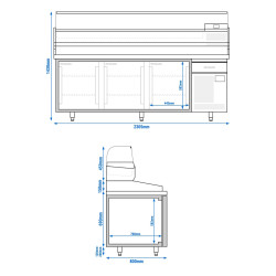 Masa frigorifica pentru pizza GGM Gastro POI238#AGI233 (Inox) Thumb