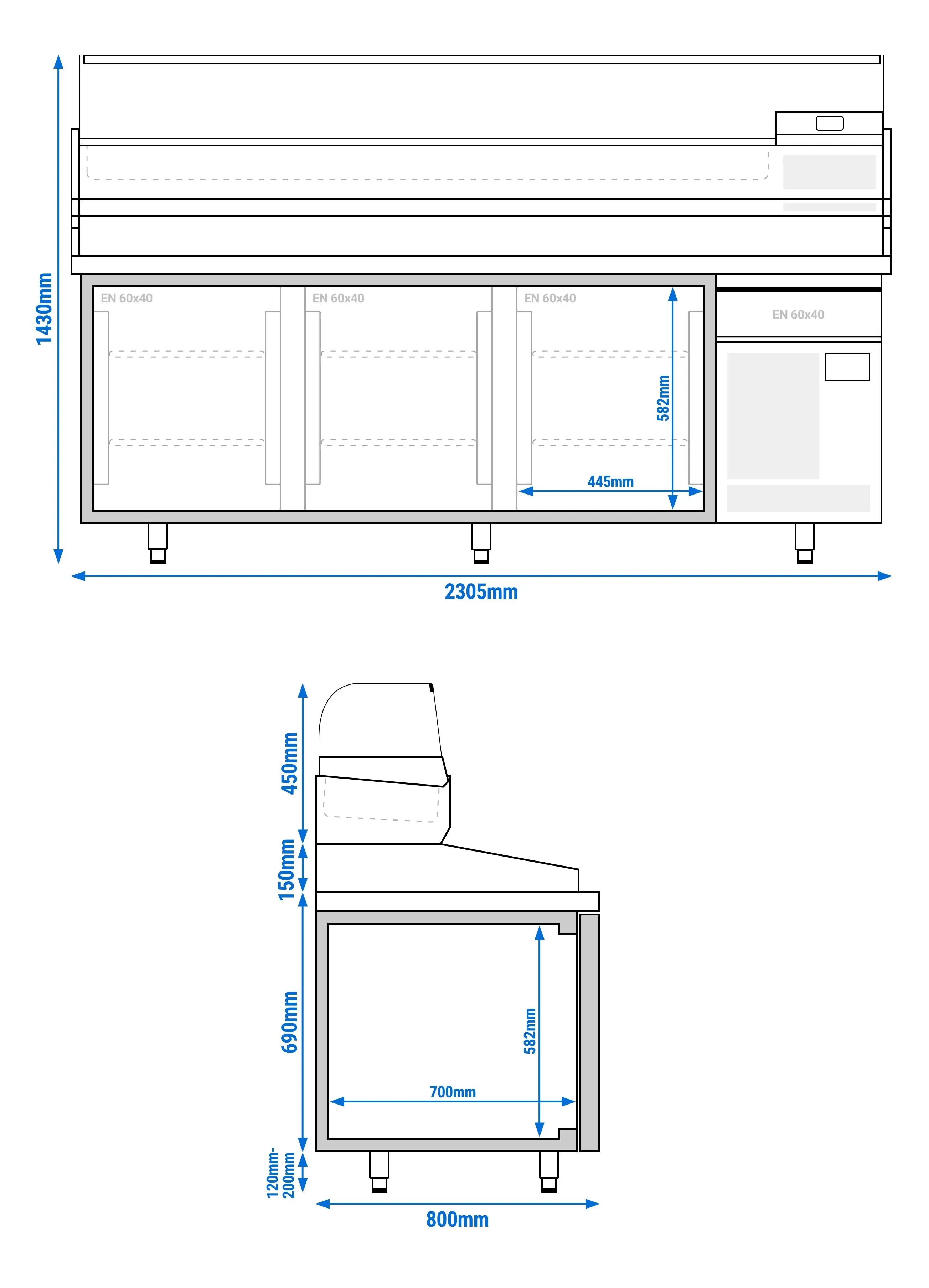 Masa frigorifica pentru pizza GGM Gastro POI238#AGI233 (Inox) - 8