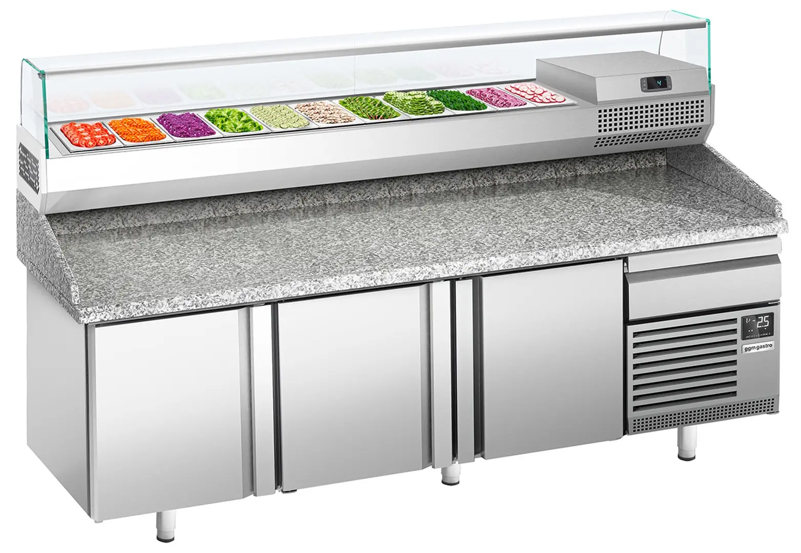 Masa frigorifica pentru pizza GGM Gastro POI238#AGI233 (Inox)