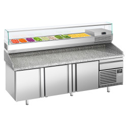 Masa frigorifica pentru pizza GGM Gastro POI238#AGI234 (Inox)