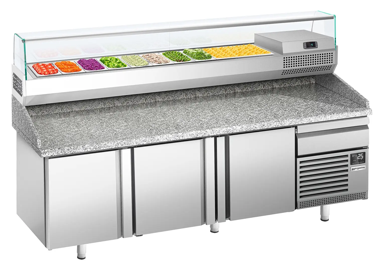 Masa frigorifica pentru pizza GGM Gastro POI238#AGI234 (Inox)