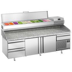 Masa frigorifica pentru pizza GGM Gastro POI238S2#AEI233 (Inox)