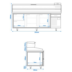 Masa frigorifica pentru pizza GGM Gastro POI238S2#AEI233 (Inox) Thumb