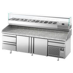 Masa frigorifica pentru pizza GGM Gastro POI238S2#AGI233 (Inox) Thumb
