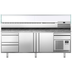 Masa frigorifica pentru pizza GGM Gastro POI238S2#AGI234 (Inox) Thumb