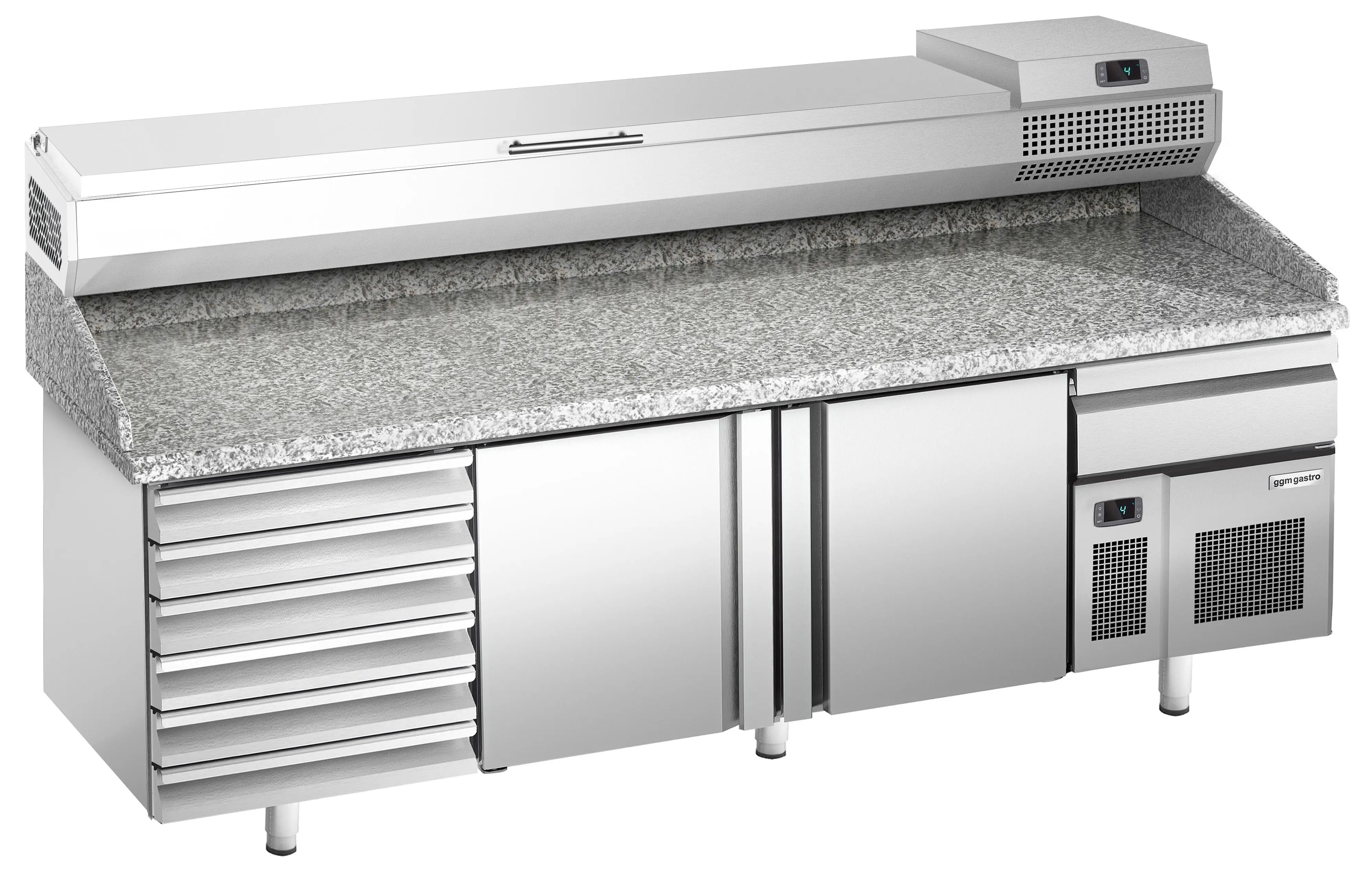 Masa frigorifica pentru pizza GGM Gastro POI238S6#AEI233 (Inox) - 2
