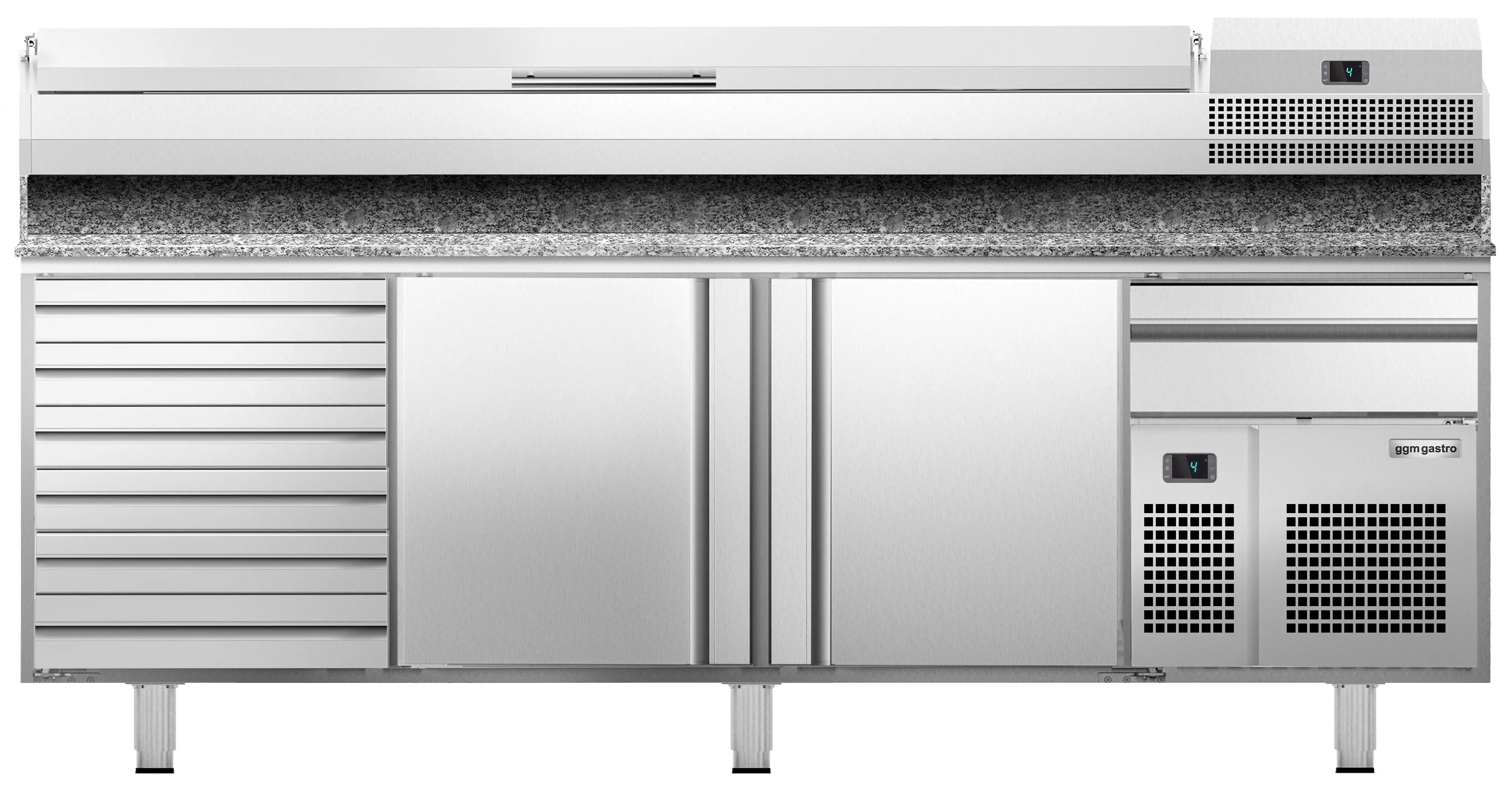 Masa frigorifica pentru pizza GGM Gastro POI238S6#AEI233 (Inox) - 3