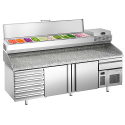 Masa frigorifica pentru pizza GGM Gastro POI238S6#AEI233 (Inox)