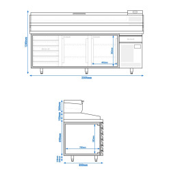 Masa frigorifica pentru pizza GGM Gastro POI238S6#AEI233 (Inox) Thumb