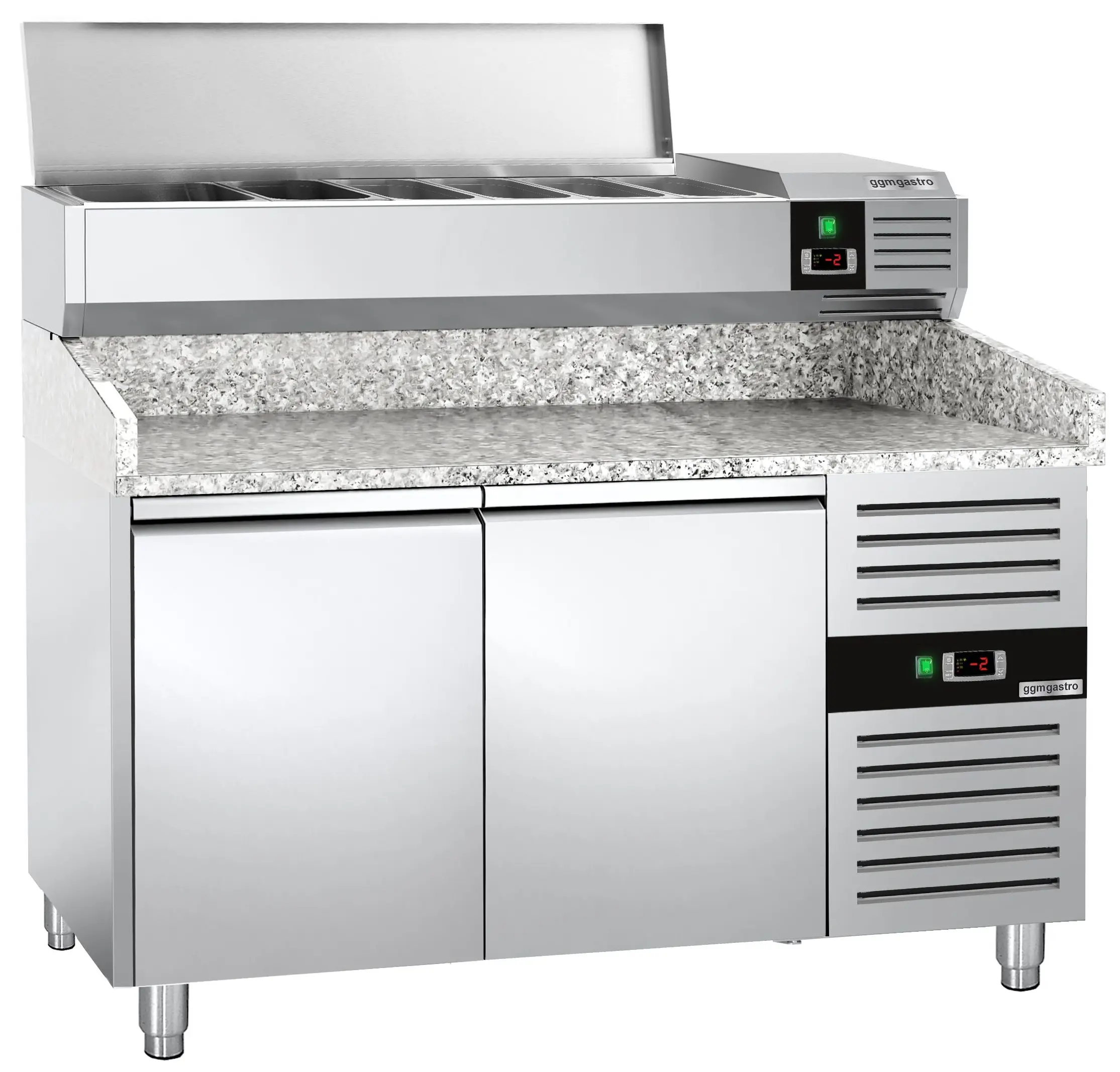 Masa frigorifica pentru pizza GGM Gastro POS158ND#AGG153END (Inox) - 2