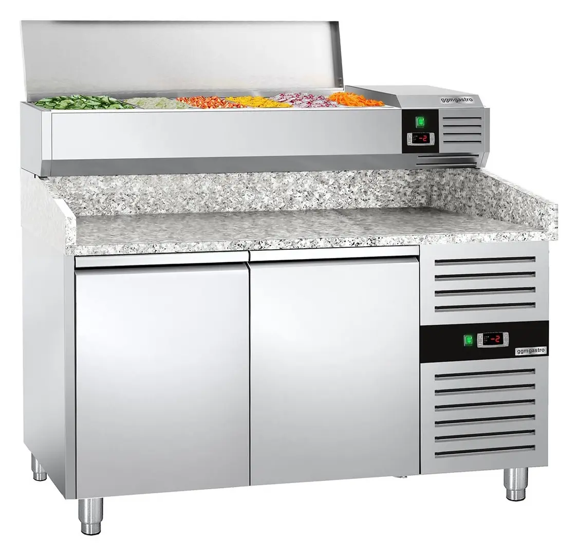Masa frigorifica pentru pizza GGM Gastro POS158ND#AGG153END (Inox)