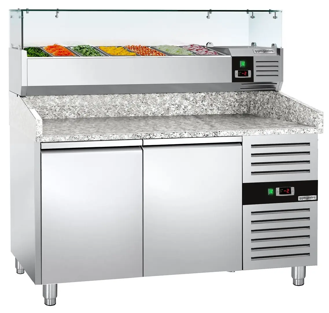 Холодильный стол для пиццы GGM Gastro POS158ND#AGG153ND (Inox)