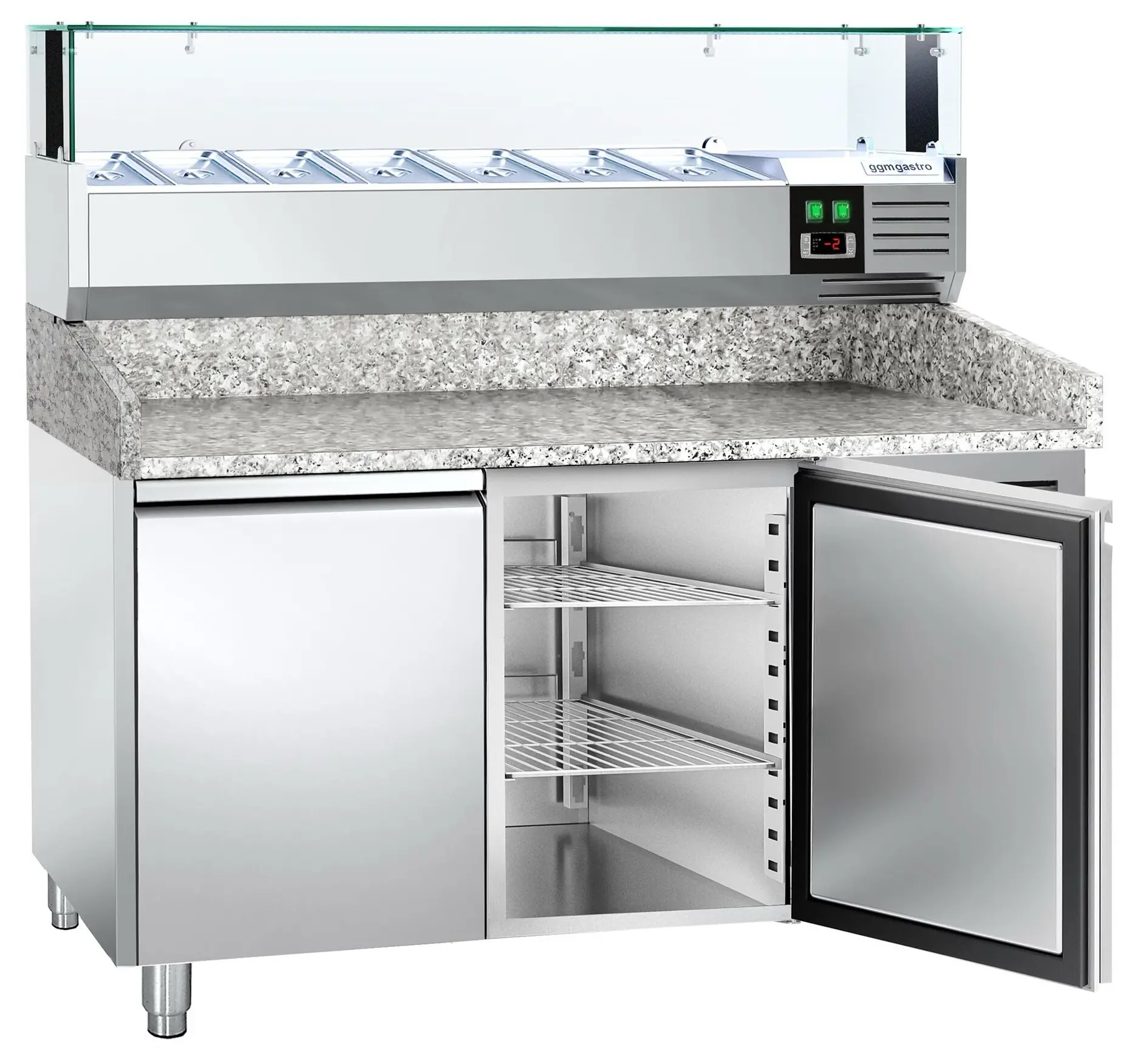 Masa frigorifica pentru pizza GGM Gastro POS158ND#AGS153LND (Inox) - 3