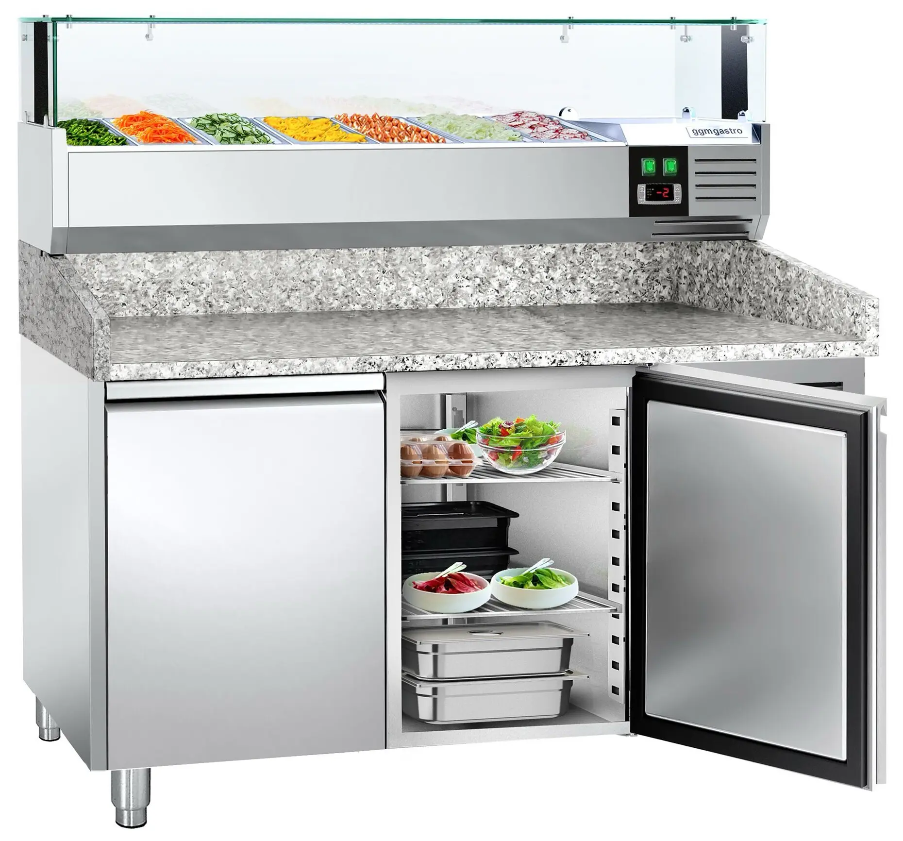Masa frigorifica pentru pizza GGM Gastro POS158ND#AGS153LND (Inox) - 4