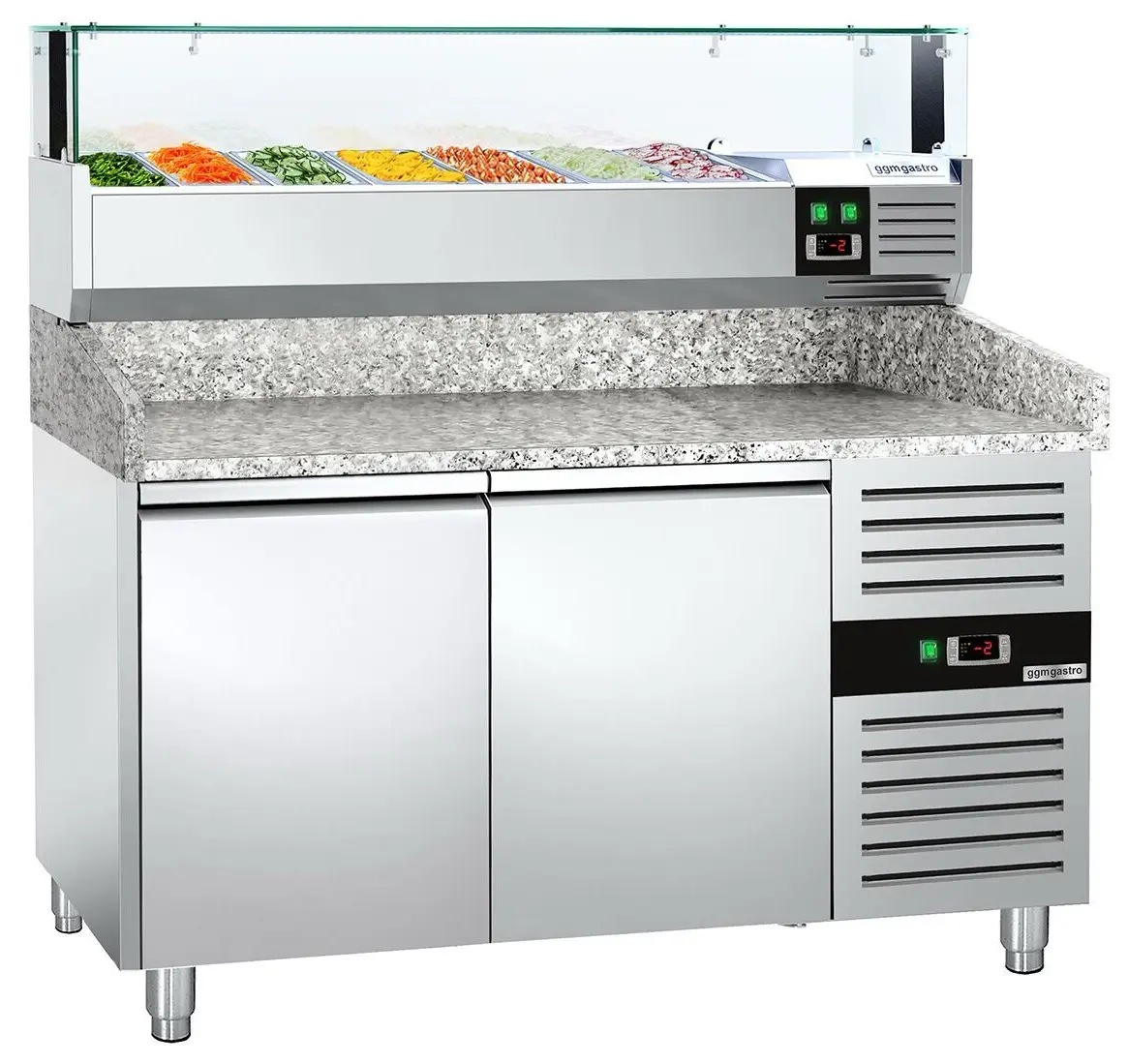 Masa frigorifica pentru pizza GGM Gastro POS158ND#AGS153LND (Inox)