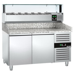 Холодильный стол для пиццы GGM Gastro POS158ND#AGS154LND (Inox) Thumb
