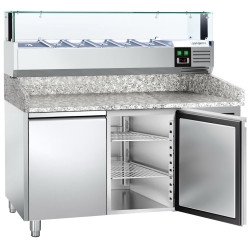 Холодильный стол для пиццы GGM Gastro POS158ND#AGS154LND (Inox) Thumb