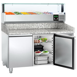 Холодильный стол для пиццы GGM Gastro POS158ND#AGS154LND (Inox) Thumb
