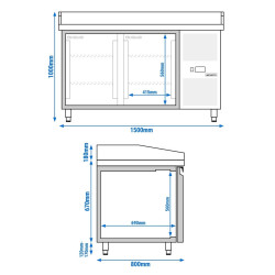 Холодильный стол для пиццы GGM Gastro POS158ND (Inox) Thumb