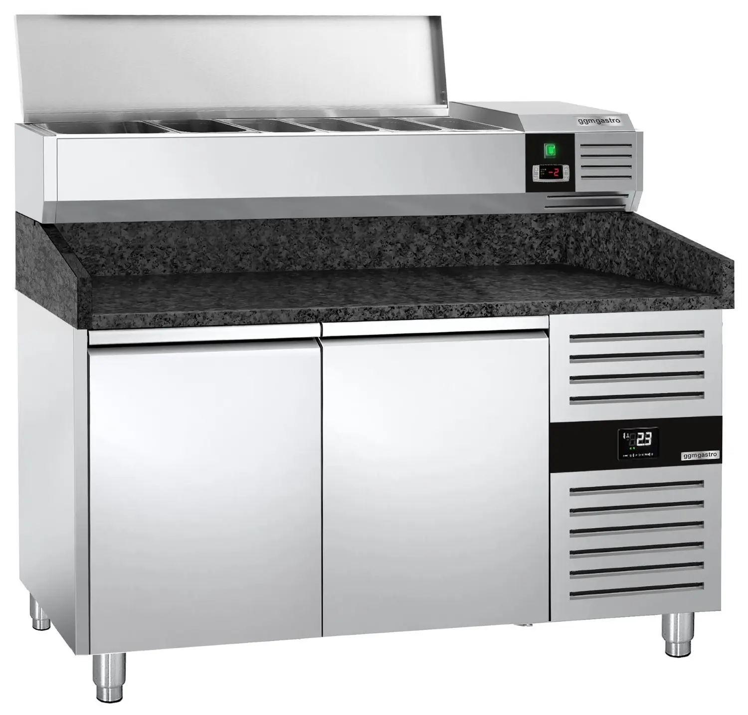Холодильный стол для пиццы GGM Gastro POS158SG#AGG153END (Inox) - 4