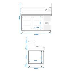 Холодильный стол для пиццы GGM Gastro POS158SG#AGG153ND (Inox) Thumb