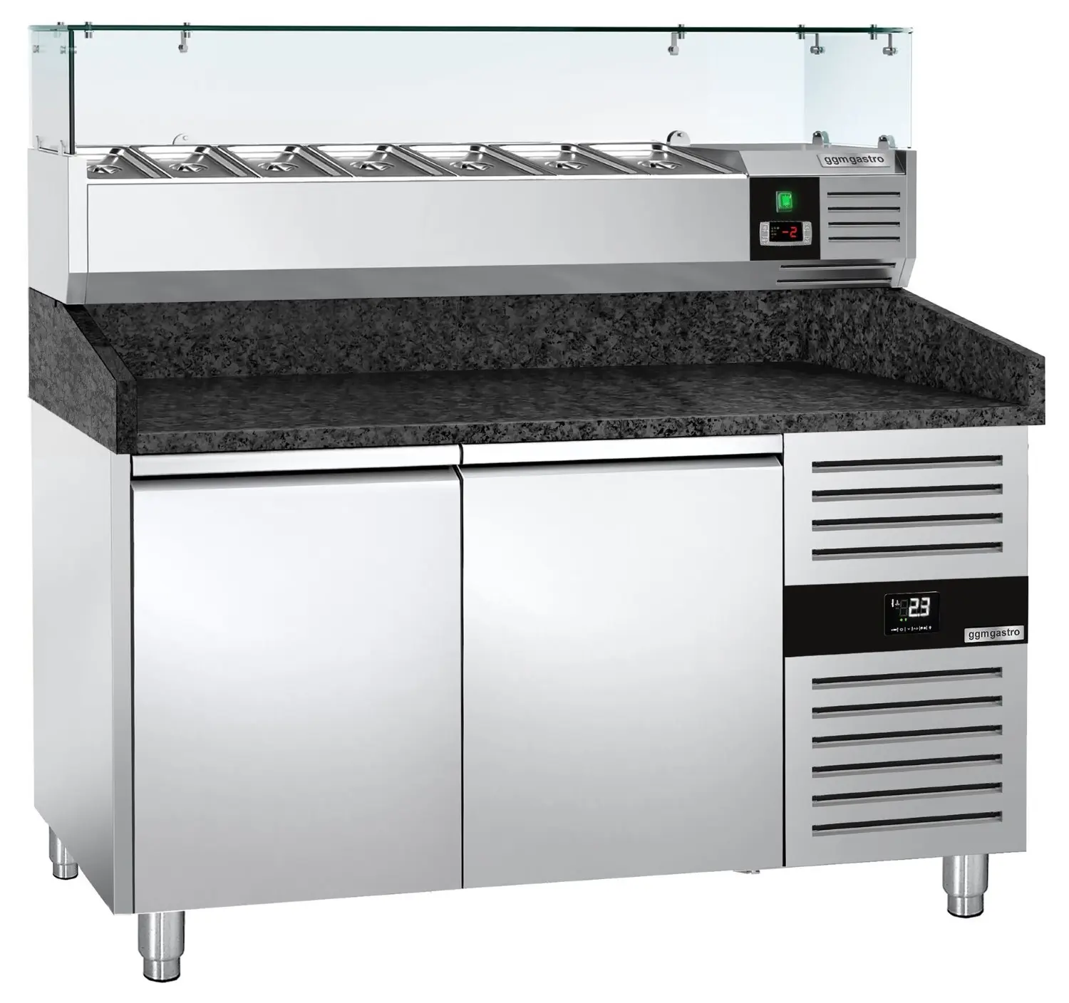 Холодильный стол для пиццы GGM Gastro POS158SG#AGG153ND (Inox) - 4