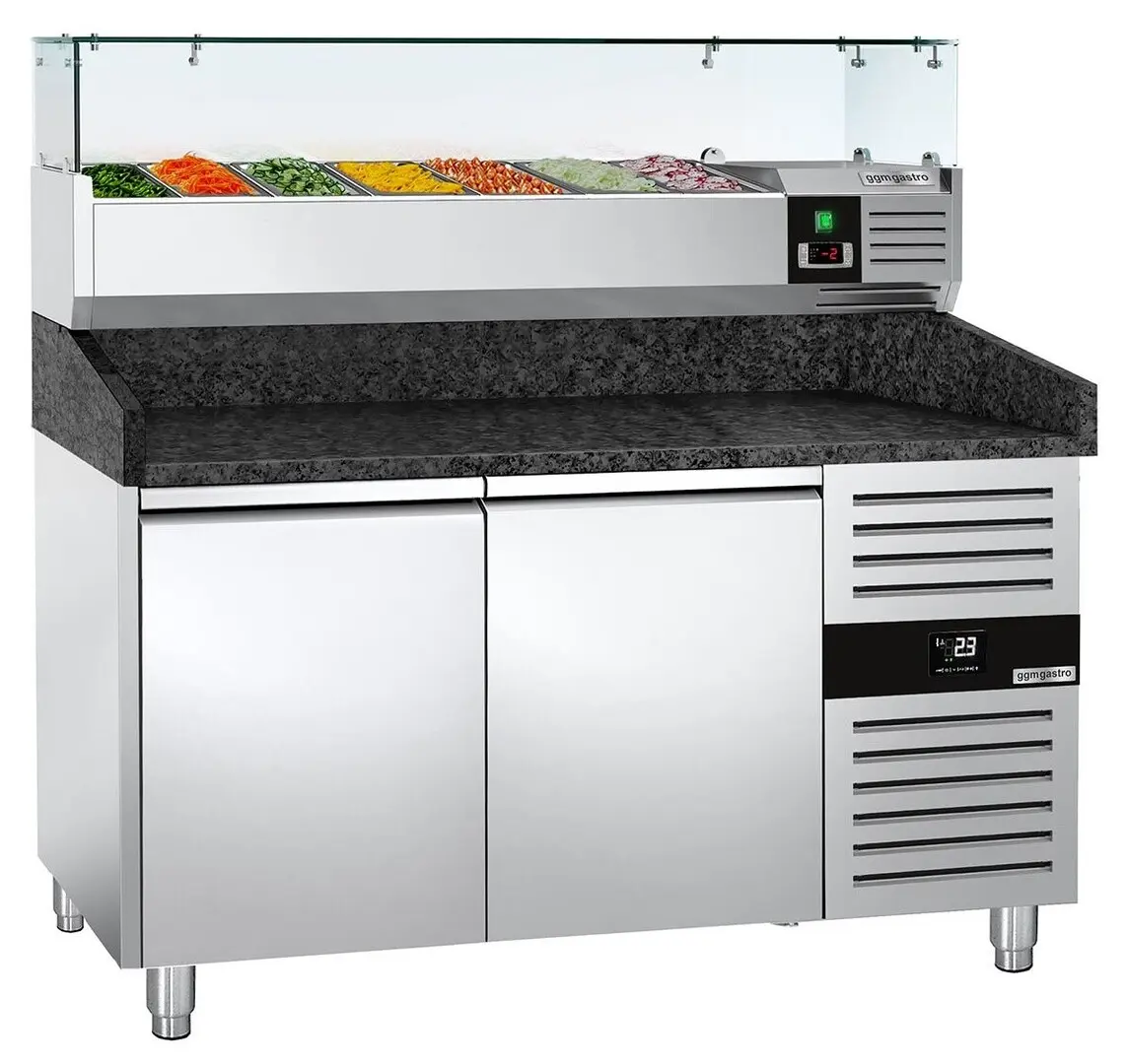 Холодильный стол для пиццы GGM Gastro POS158SG#AGG153ND (Inox)