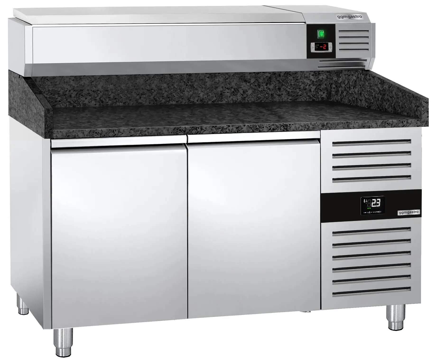 Холодильный стол для пиццы GGM Gastro POS158SG#AGG154END (Inox) - 2
