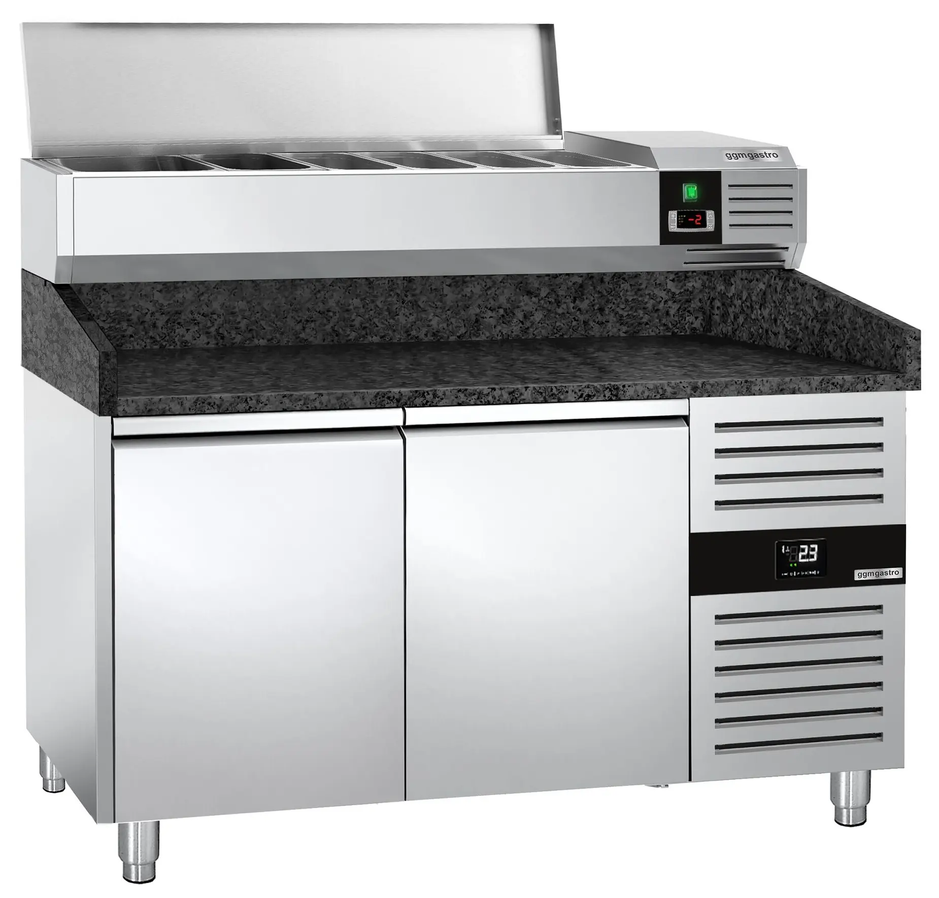 Холодильный стол для пиццы GGM Gastro POS158SG#AGG154END (Inox) - 3